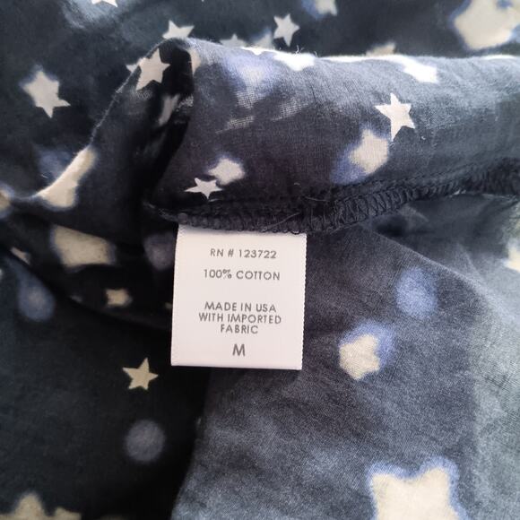 Xirena Star Print Cotton Tank Navy M - Picture 7 of 7